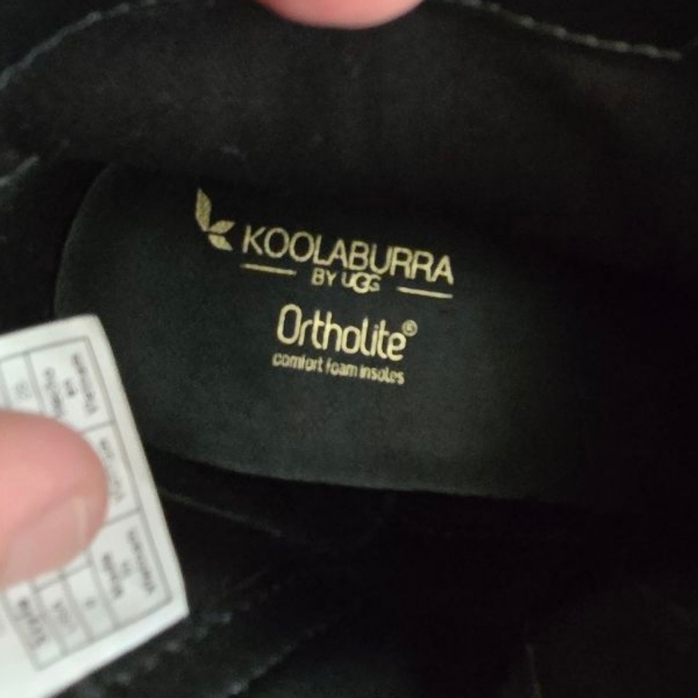 Koolaburra By UGG Ortholite Black Ankle Booties Sleek Comfortable Design Size 9 - Picture 6 of 7